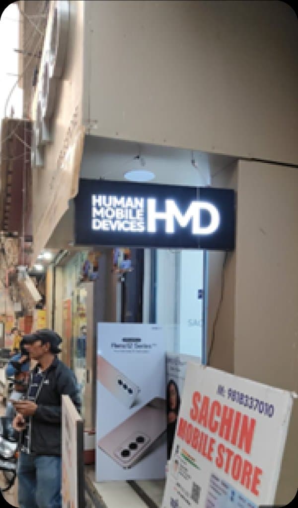 Retail store branding with glow sign board