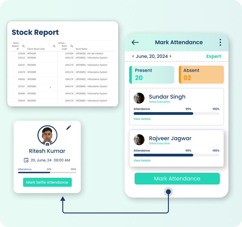 man deploying point of sales material in a retail store